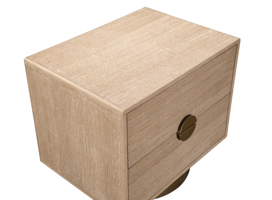 Wade Night Stand / Side Table Natural from Meridian - Luna Furniture