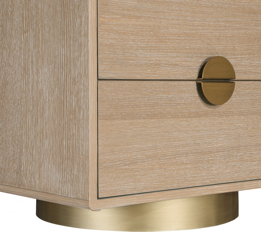 Wade Night Stand / Side Table Natural from Meridian - Luna Furniture