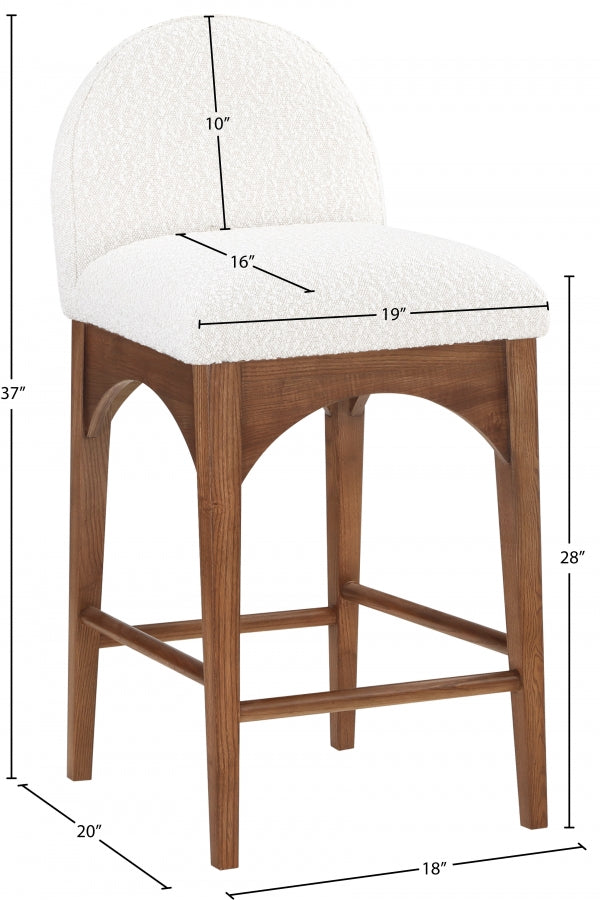 Waldorf Bar / Counter Stools Cream from Meridian - Luna Furniture