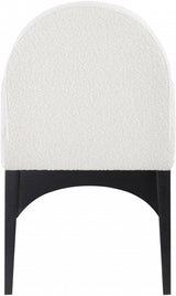 Waldorf Boucle Fabric Dining Arm Chair Cream from Meridian - Luna Furniture