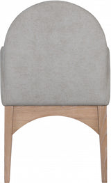 Waldorf Chenille Fabric Dining Arm Chair Grey from Meridian - Luna Furniture