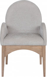 Waldorf Chenille Fabric Dining Arm Chair Grey from Meridian - Luna Furniture