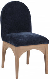 Waldorf Chenille Fabric Dining SIde Chair Blue from Meridian - Luna Furniture