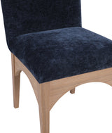 Waldorf Chenille Fabric Dining SIde Chair Blue from Meridian - Luna Furniture