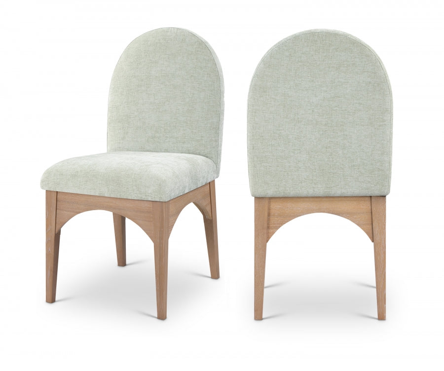 Waldorf Chenille Fabric Dining SIde Chair Mint from Meridian - Luna Furniture