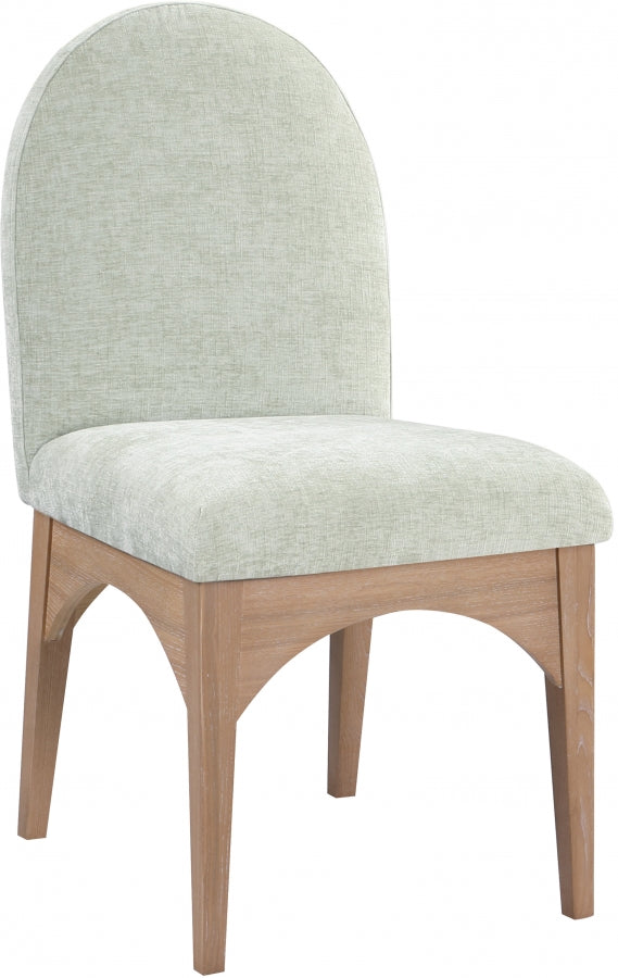 Waldorf Chenille Fabric Dining SIde Chair Mint from Meridian - Luna Furniture