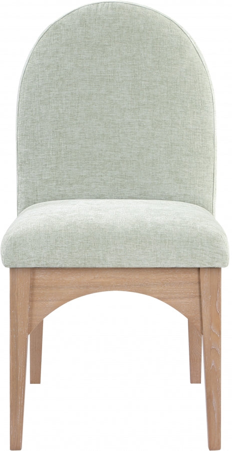 Waldorf Chenille Fabric Dining SIde Chair Mint from Meridian - Luna Furniture