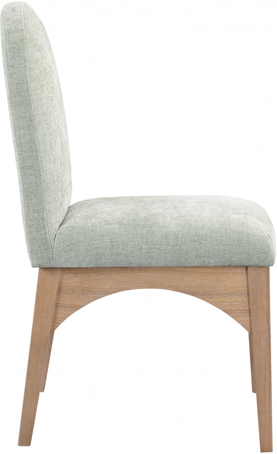 Waldorf Chenille Fabric Dining SIde Chair Mint from Meridian - Luna Furniture