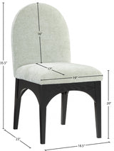 Waldorf Dining Chair Mint from Meridian - Luna Furniture