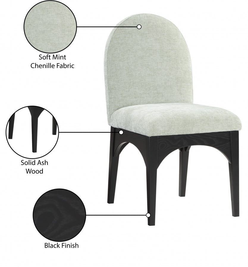 Waldorf Dining Chair Mint from Meridian - Luna Furniture