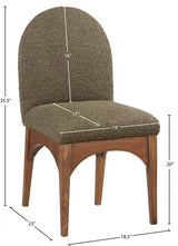 Waldorf Dining Chair Olive from Meridian - Luna Furniture