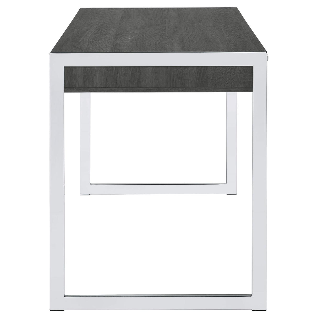 Wallice Weathered Gray/Chrome 2-Drawer Writing Desk from Coaster - Luna Furniture