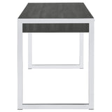 Wallice Weathered Gray/Chrome 2-Drawer Writing Desk from Coaster - Luna Furniture