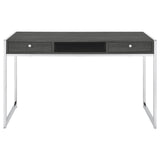 Wallice Weathered Gray/Chrome 2-Drawer Writing Desk from Coaster - Luna Furniture