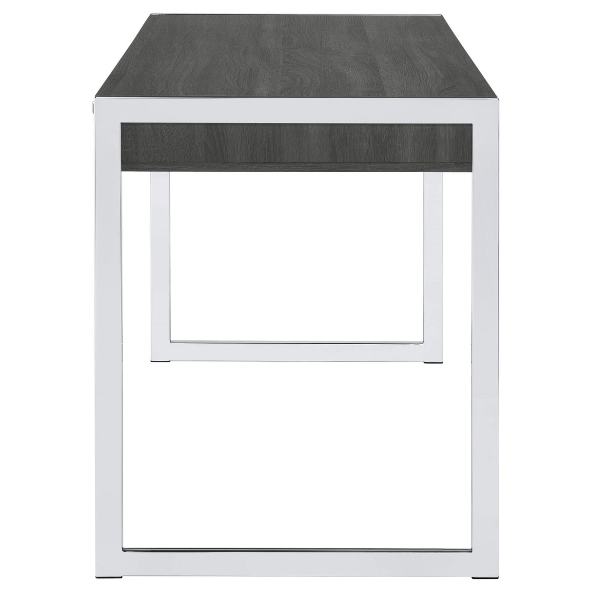 Wallice Weathered Gray/Chrome 2-Drawer Writing Desk from Coaster - Luna Furniture