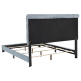 Warner Eastern King Upholstered Bed Slate Blue from Coaster - Luna Furniture