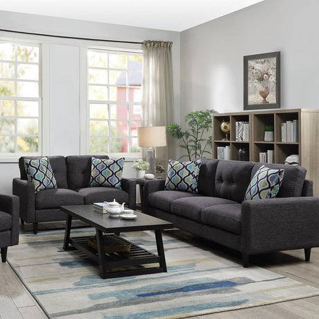 Watsonville 2-Piece Cushion Back Living Room Set Gray from Coaster - Luna Furniture