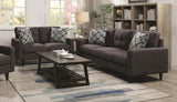 Watsonville 2-Piece Cushion Back Living Room Set Gray from Coaster - Luna Furniture