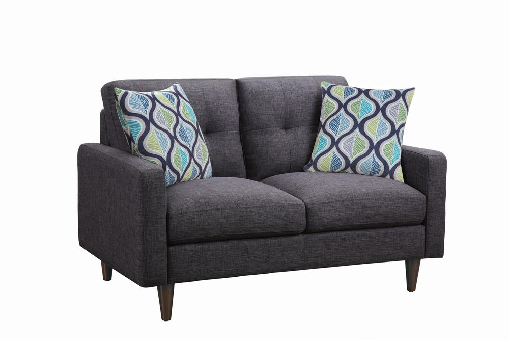 Watsonville Tufted Back Loveseat Gray from Coaster - Luna Furniture