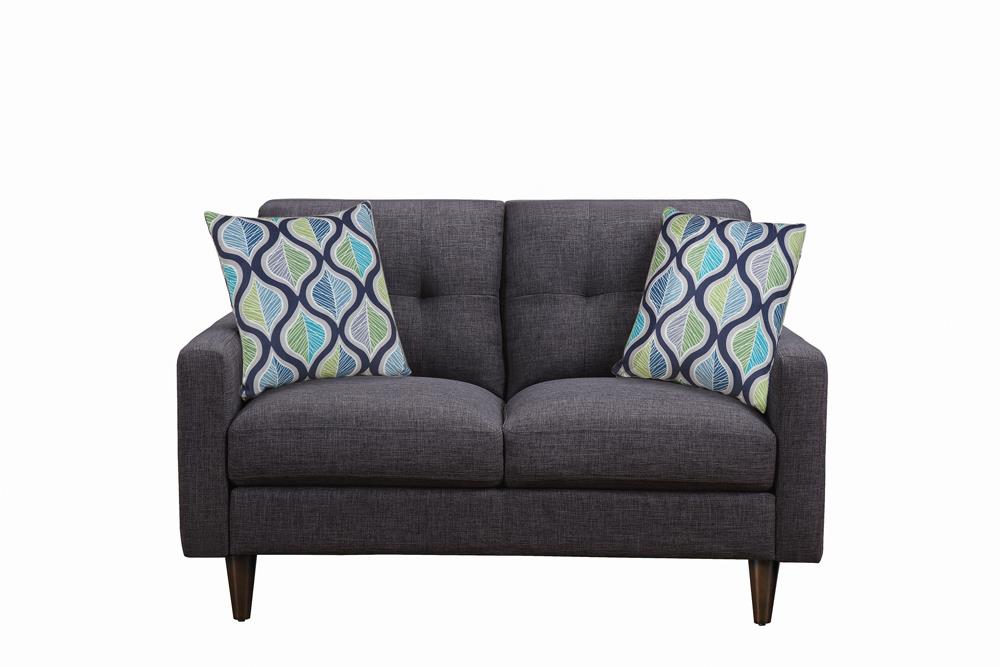 Watsonville Tufted Back Loveseat Gray from Coaster - Luna Furniture