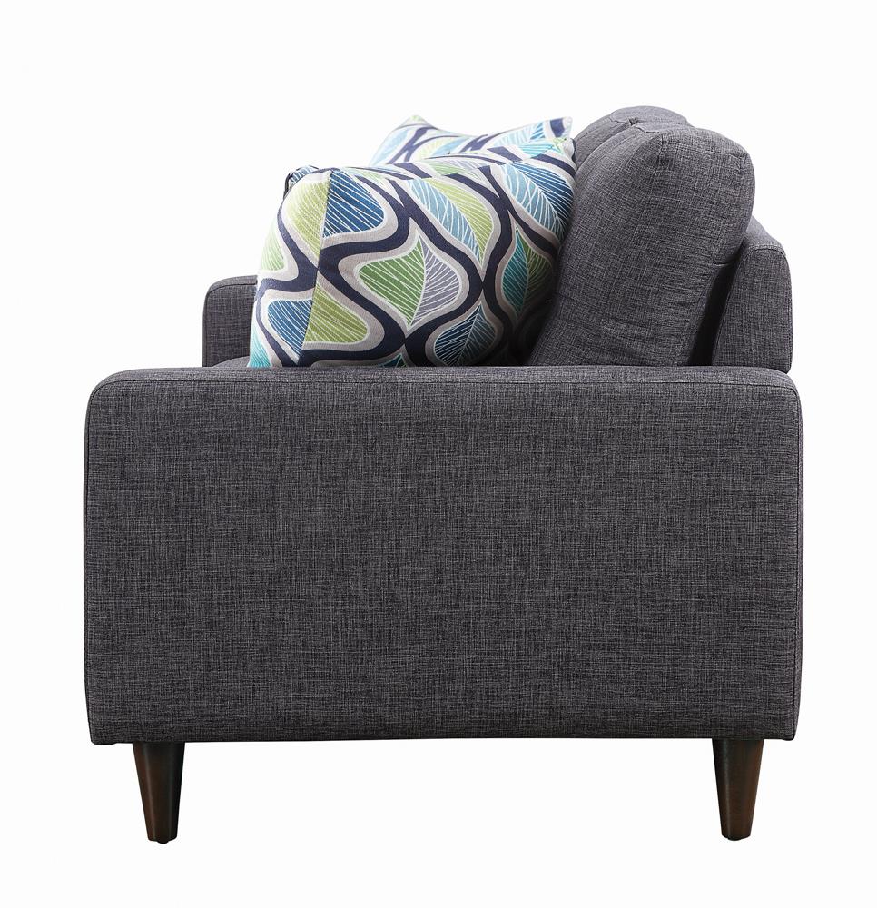 Watsonville Tufted Back Loveseat Gray from Coaster - Luna Furniture