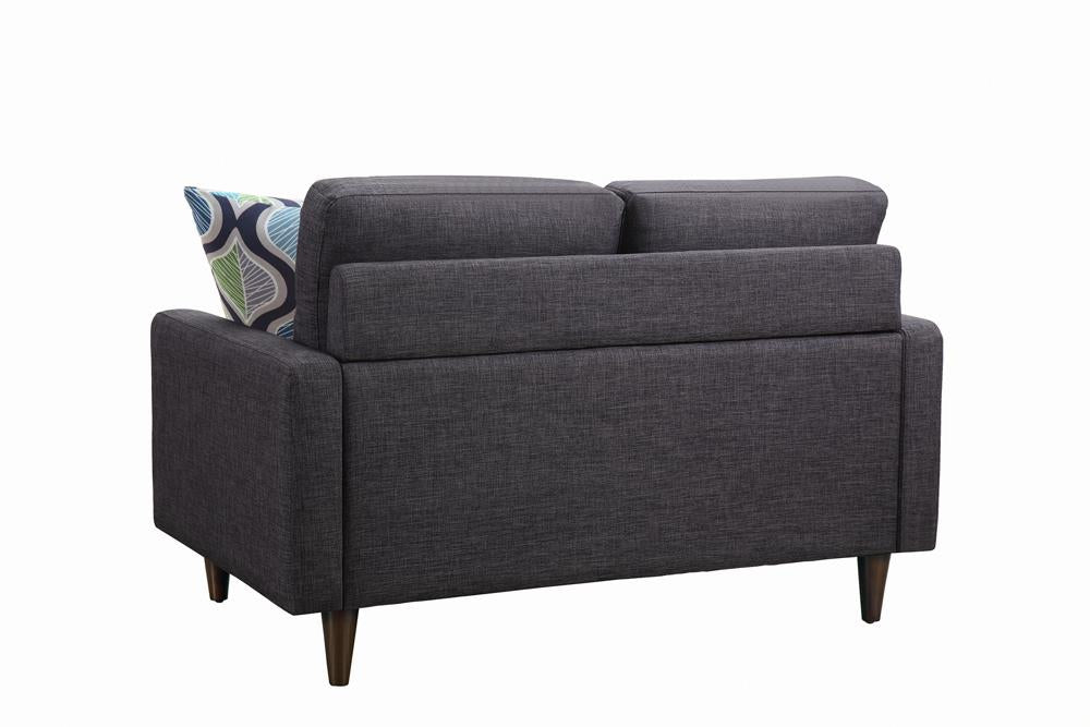 Watsonville Tufted Back Loveseat Gray from Coaster - Luna Furniture