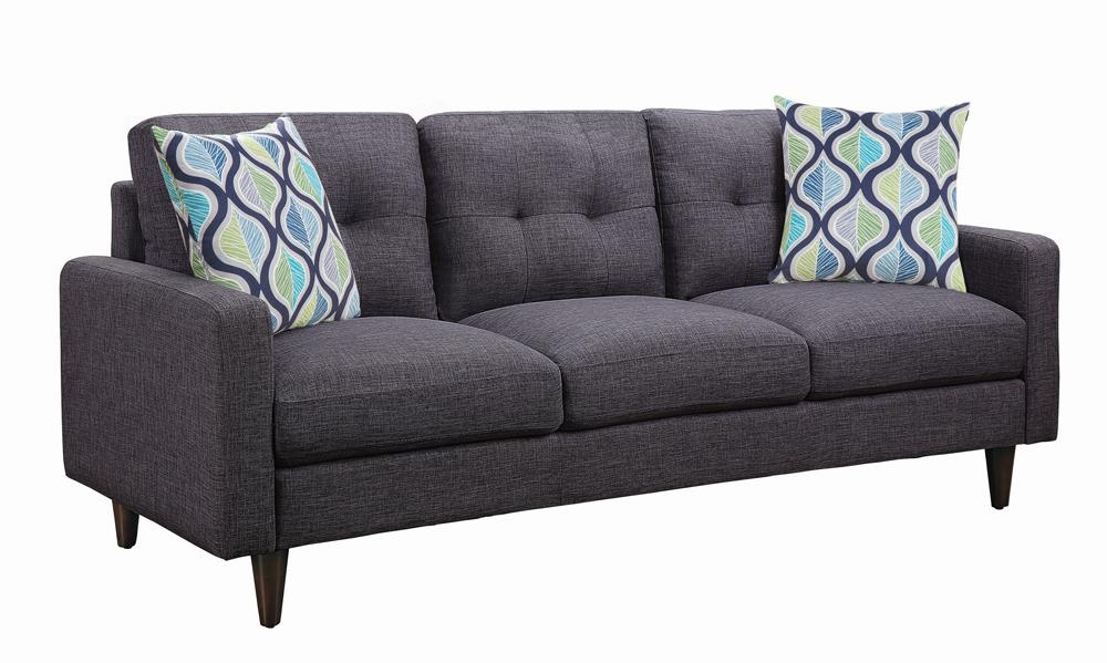 Watsonville Tufted Back Sofa Gray from Coaster - Luna Furniture