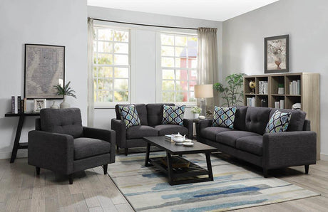 Watsonville Tufted Back Sofa Grey - 552001 - Luna Furniture