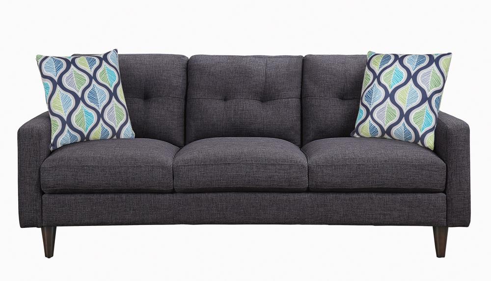 Watsonville Tufted Back Sofa Gray from Coaster - Luna Furniture