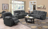 Weissman Motion Loveseat with Console Charcoal - 601922 - Luna Furniture