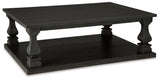 Wellturn Black Coffee Table - T749-1 - Luna Furniture