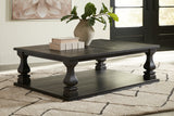 Wellturn Black Coffee Table - T749-1 - Luna Furniture