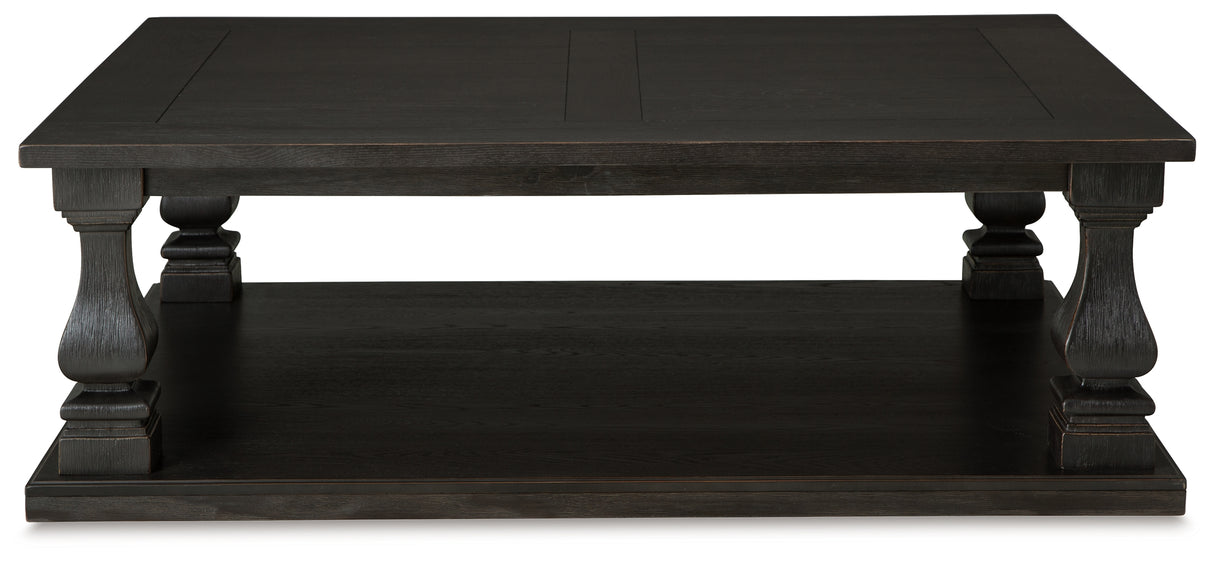 Wellturn Black Coffee Table - T749-1 - Luna Furniture