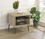 Welsh Square Engineered Wood End Table With Shelf Antique Pine and Grey from Coaster - Luna Furniture