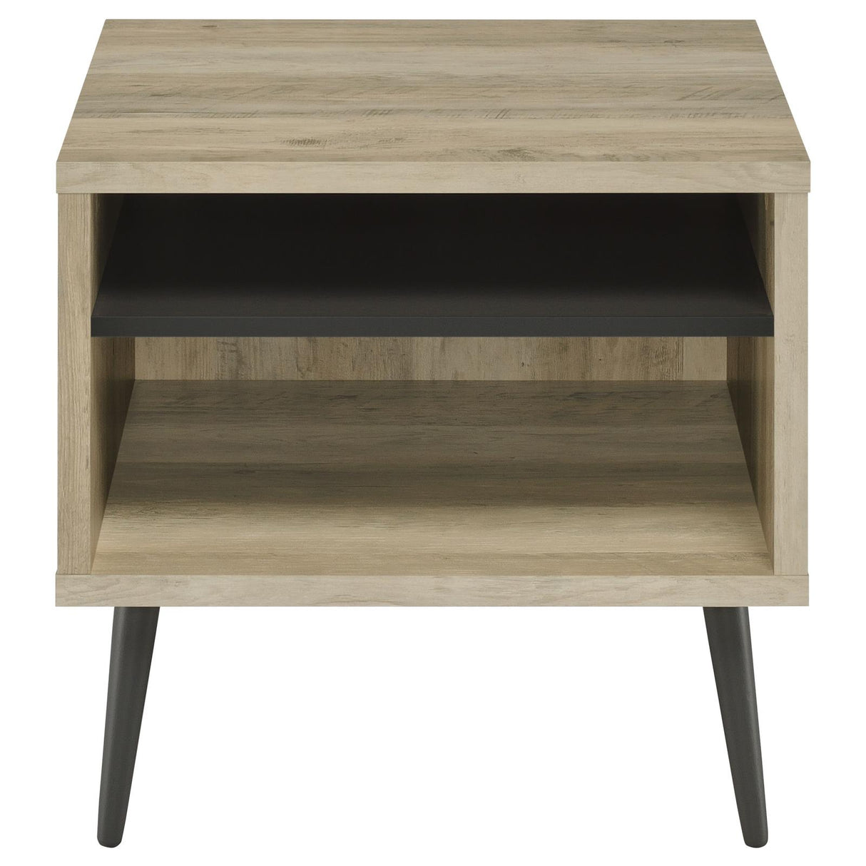 Welsh Square Engineered Wood End Table With Shelf Antique Pine and Grey from Coaster - Luna Furniture