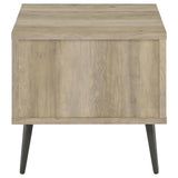 Welsh Square Engineered Wood End Table With Shelf Antique Pine and Grey from Coaster - Luna Furniture