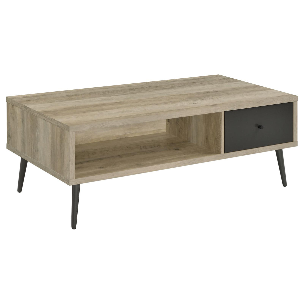 Welsh1-drawer Rectangular Engineered Wood Coffee Table With Storage Shelf Antique Pine and Grey from Coaster - Luna Furniture