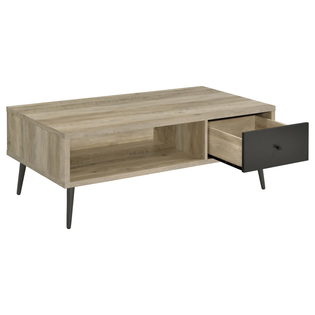 Welsh1-drawer Rectangular Engineered Wood Coffee Table With Storage Shelf Antique Pine and Grey from Coaster - Luna Furniture