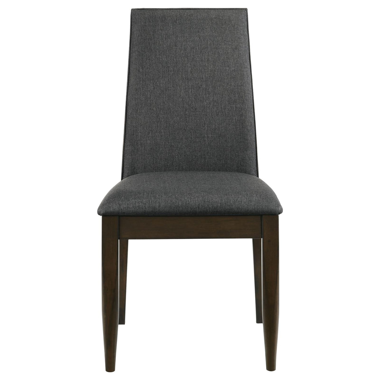 Wes Upholstered Side Chair (Set of 2) Gray/Dark Walnut from Coaster - Luna Furniture