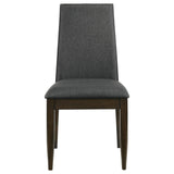 Wes Upholstered Side Chair (Set of 2) Gray/Dark Walnut from Coaster - Luna Furniture