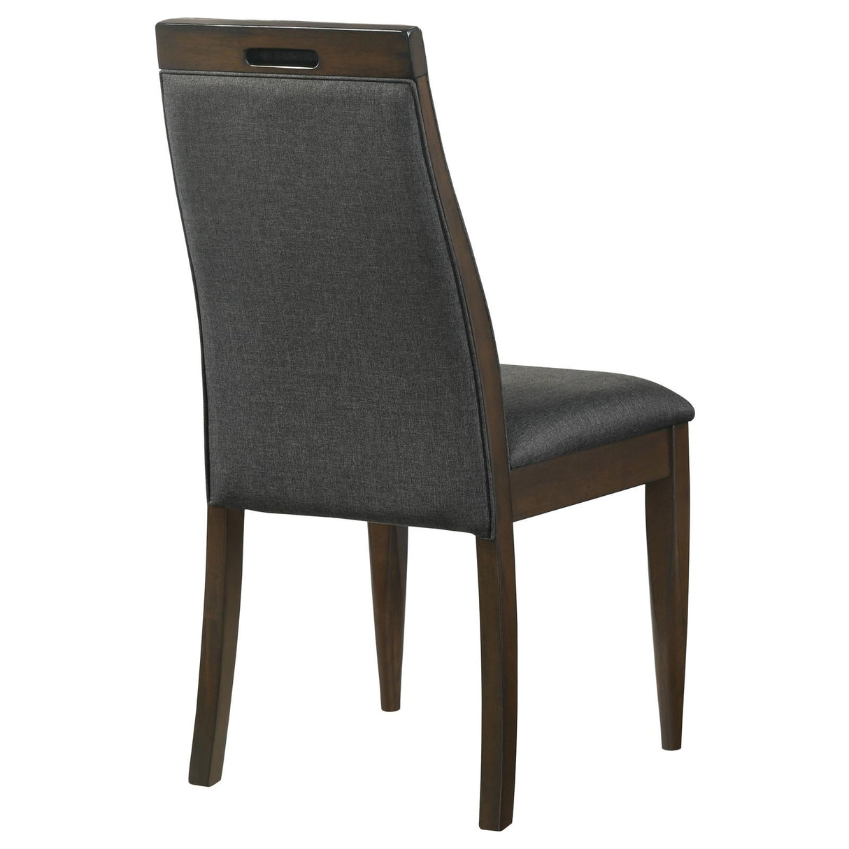 Wes Upholstered Side Chair (Set of 2) Gray/Dark Walnut from Coaster - Luna Furniture