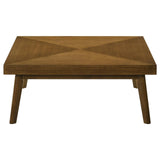 Westerly Square Wood Coffee Table with Diamond Parquet Walnut from Coaster - Luna Furniture