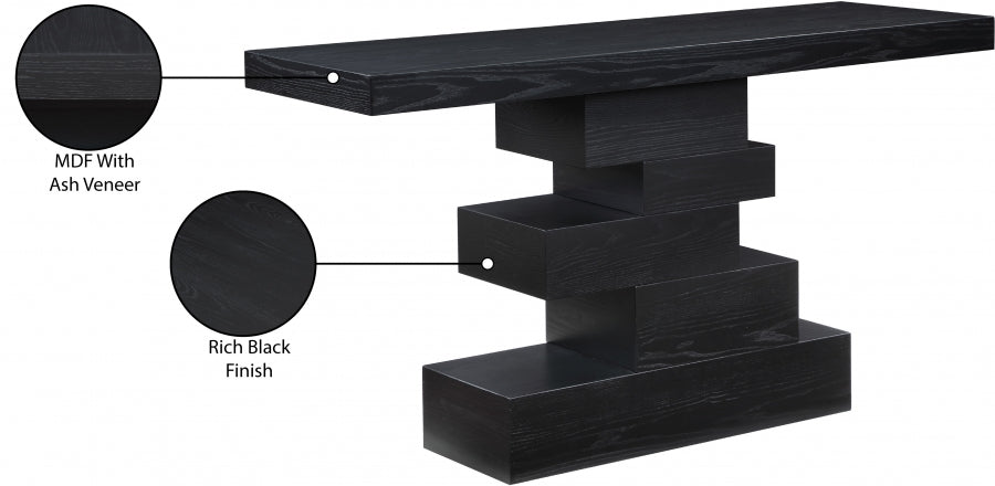 Westmount Console Table Black from Meridian - Luna Furniture