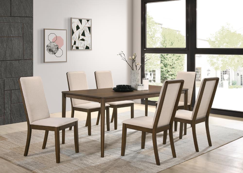 Wethersfield Medium Walnut/Latte 5-Piece Dining Set from Coaster - Luna Furniture