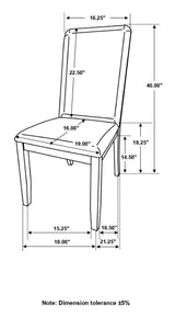 Wethersfield Solid Back Side Chairs Latte (Set of 2) from Coaster - Luna Furniture