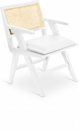 Abby White Arm Chair from Meridian - Luna Furniture