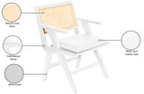 Abby White Arm Chair from Meridian - Luna Furniture