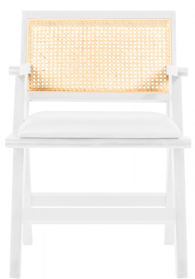 Abby White Arm Chair from Meridian - Luna Furniture