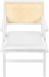 Abby White Arm Chair from Meridian - Luna Furniture