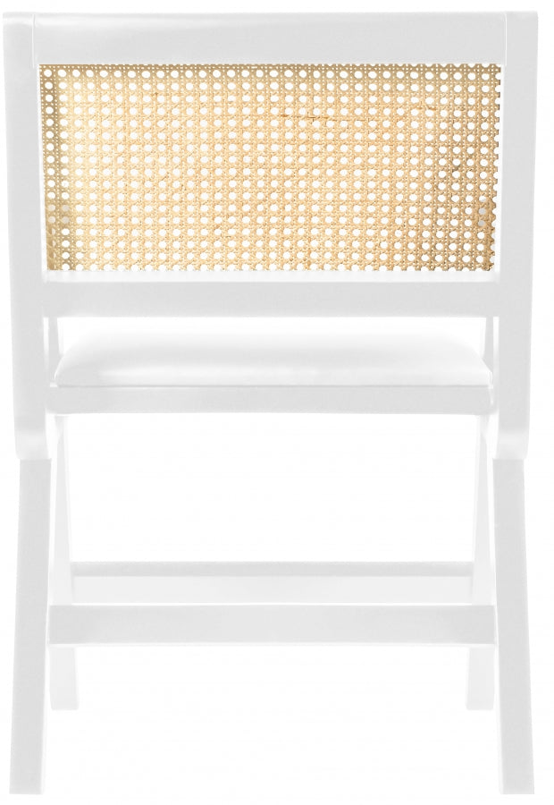 Abby White Arm Chair from Meridian - Luna Furniture